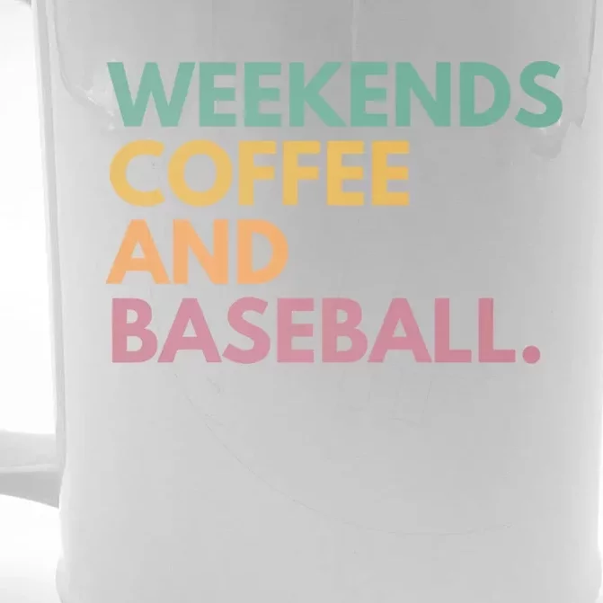 Weekends Coffee And Baseball Front & Back Beer Stein