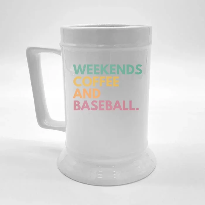 Weekends Coffee And Baseball Front & Back Beer Stein