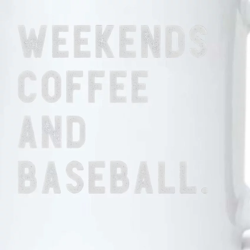 Weekends Coffee And Baseball Black Color Changing Mug