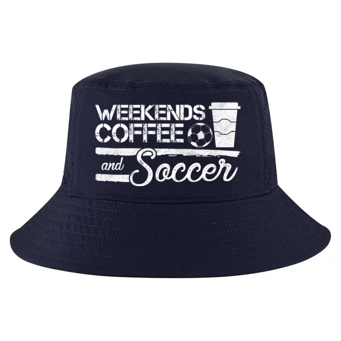 Weekends Coffee And Soccer Cool Comfort Performance Bucket Hat