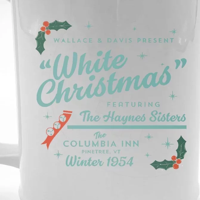 White Christmas Ad Front & Back Beer Stein