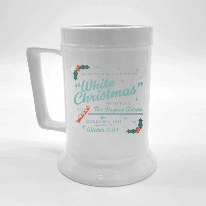 White Christmas Ad Front & Back Beer Stein