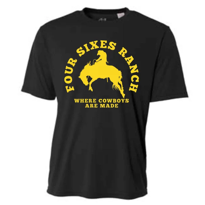 Where Cowboys Are Made Four Sixes Ranch Cooling Performance Crew T-Shirt