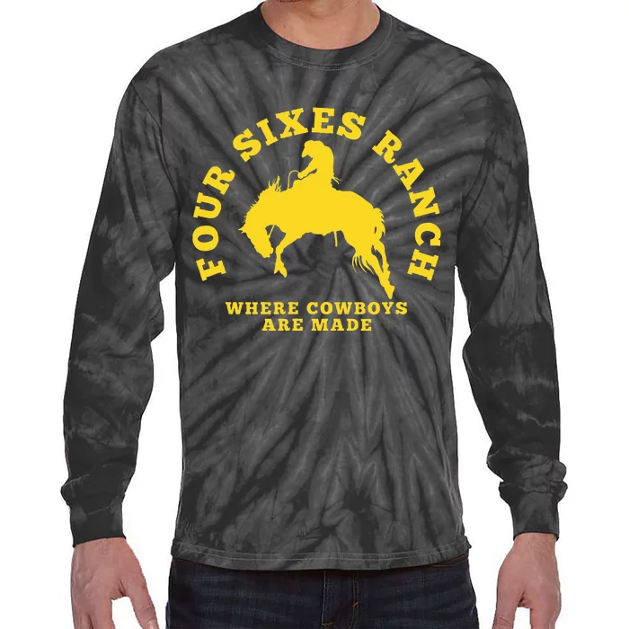 Where Cowboys Are Made Four Sixes Ranch Tie-Dye Long Sleeve Shirt