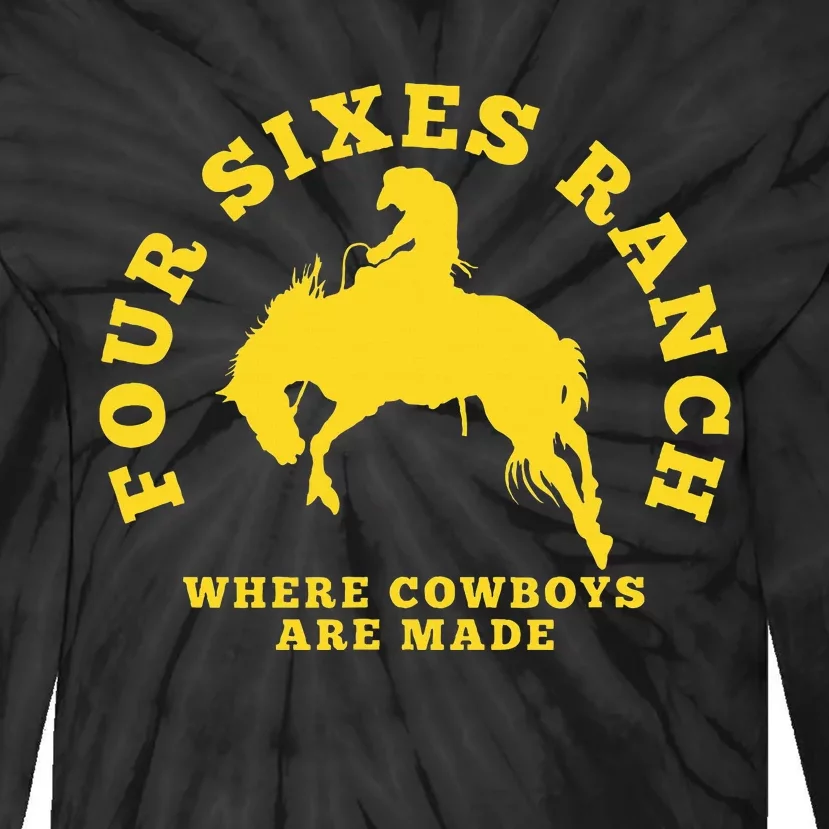 Where Cowboys Are Made Four Sixes Ranch Tie-Dye Long Sleeve Shirt