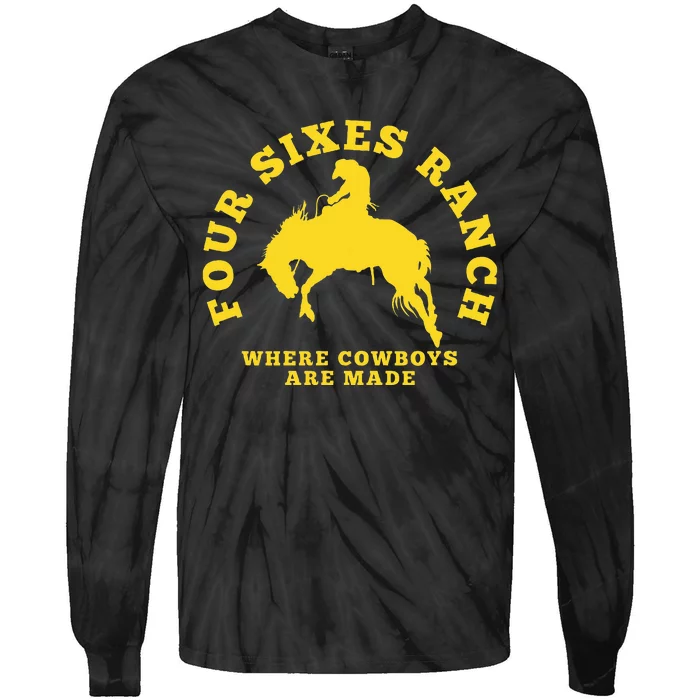 Where Cowboys Are Made Four Sixes Ranch Tie-Dye Long Sleeve Shirt