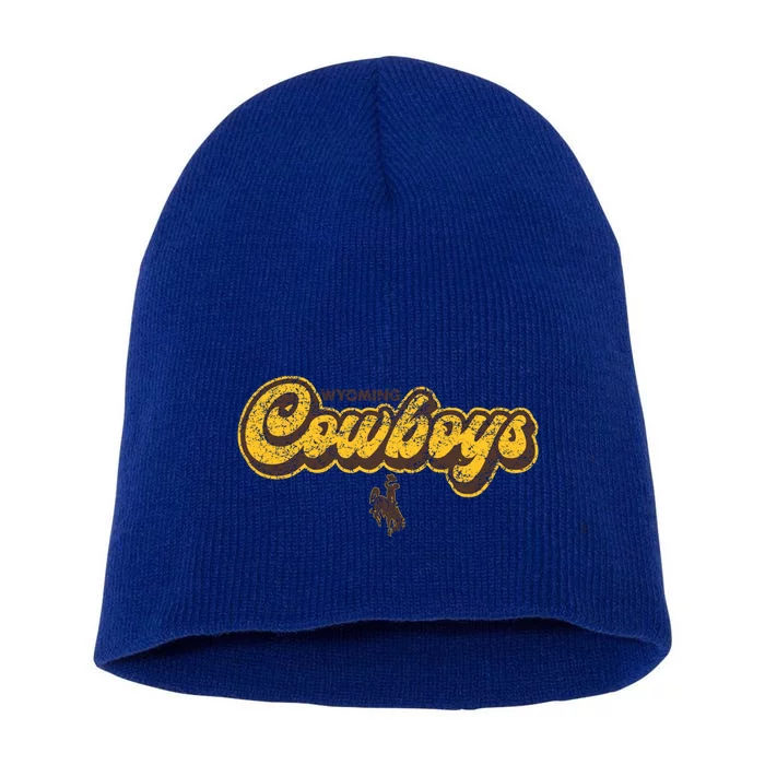 Wyoming Cowboys Apparel Bubble Script Gift Short Acrylic Beanie