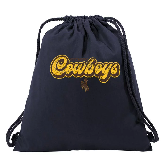 Wyoming Cowboys Apparel Bubble Script Gift Drawstring Bag