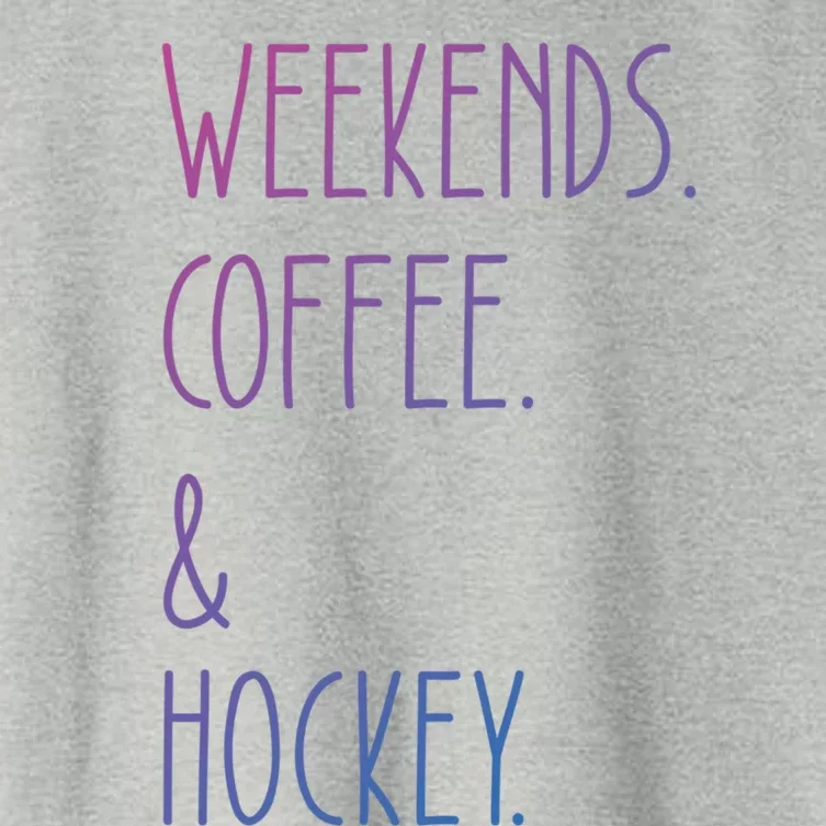 Weekends Coffee And Hockey Saying Hockey Lover Cool Gift Women's Crop Top Tee