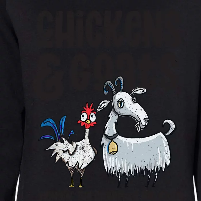 WoS Chickens And Goats Funny Farm For Goat Farmers Womens California Wash Sweatshirt