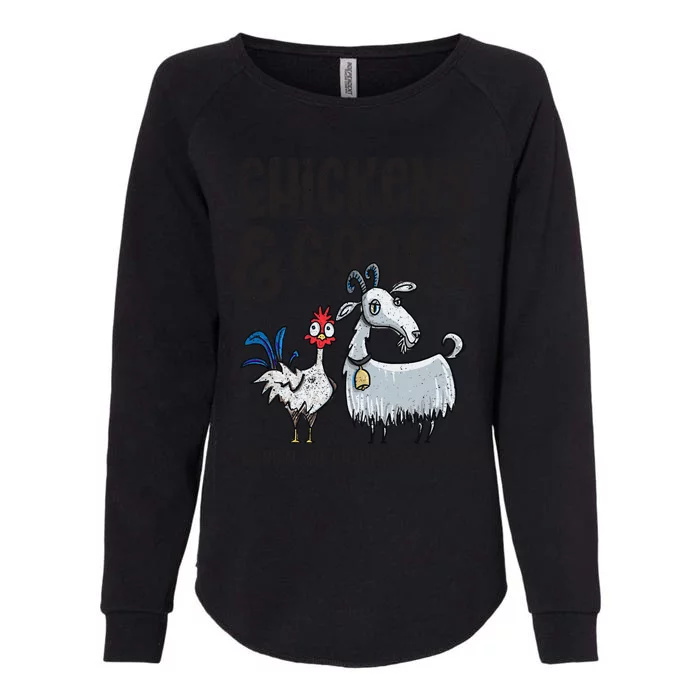 WoS Chickens And Goats Funny Farm For Goat Farmers Womens California Wash Sweatshirt