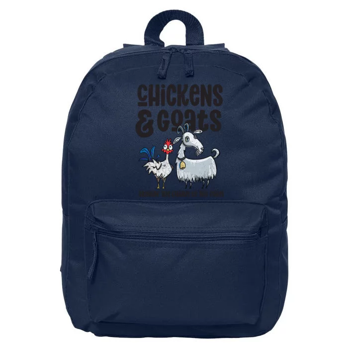 WoS Chickens And Goats Funny Farm For Goat Farmers 16 in Basic Backpack