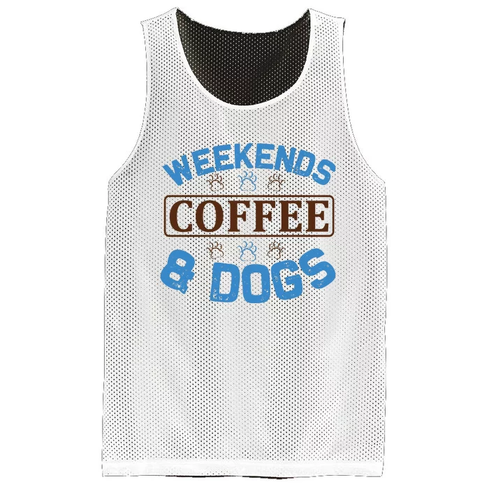 Weekends Coffee And Dogs Mesh Reversible Basketball Jersey Tank