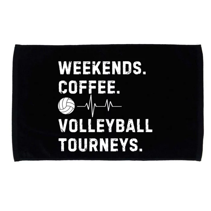 Weekend Coffee And Volleyball Moms Cute Gift Microfiber Hand Towel