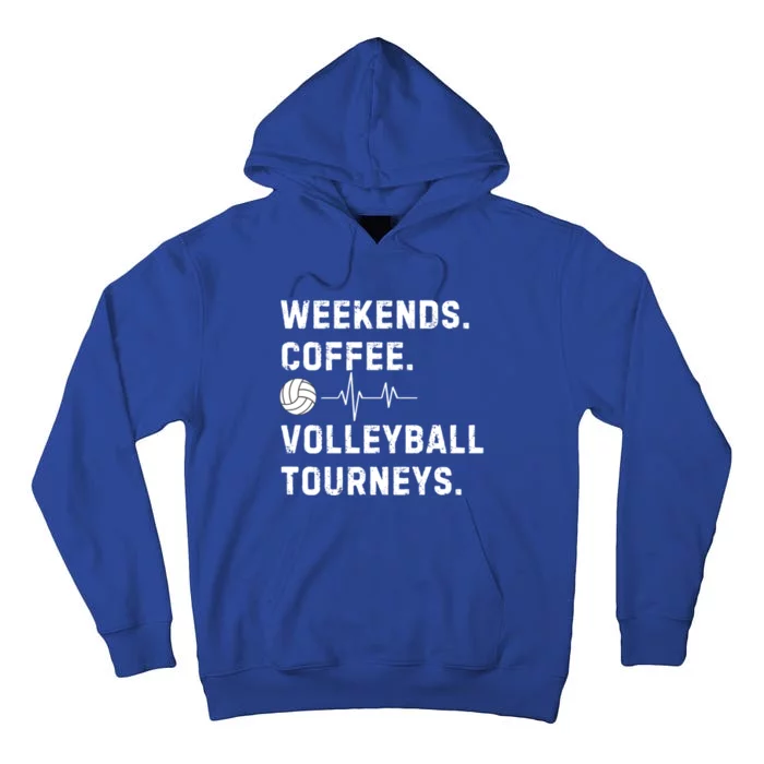 Weekend Coffee And Volleyball Moms Cute Gift Tall Hoodie