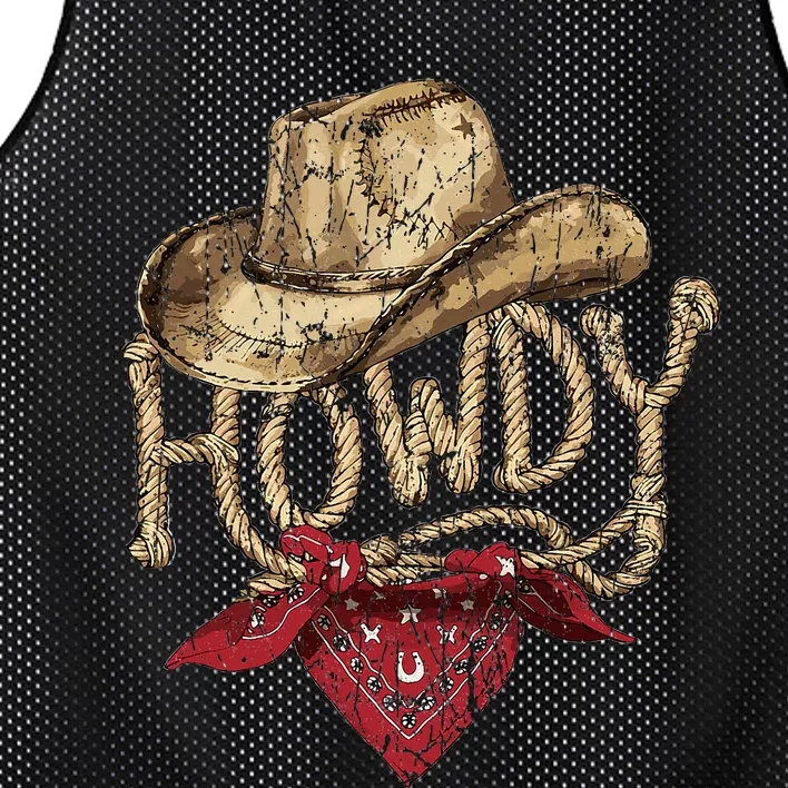 Western Cowboy Birthday Party Howdy Cowboy Mesh Reversible Basketball Jersey Tank