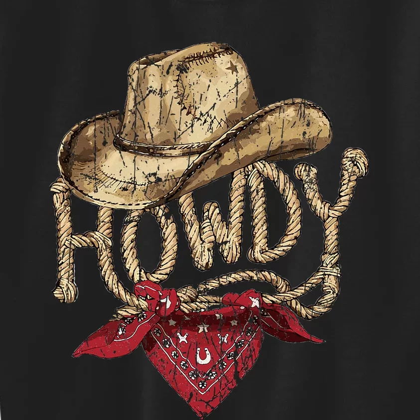 Western Cowboy Birthday Party Howdy Cowboy Kids Sweatshirt