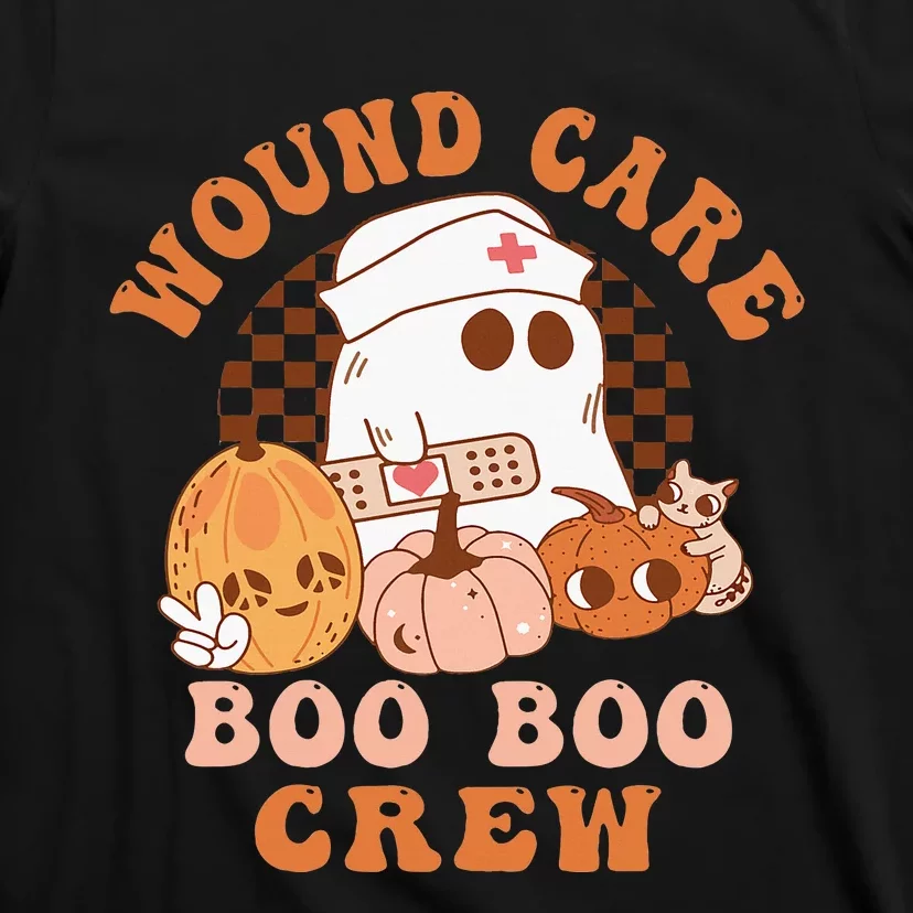 Wound Care Boo Boo Crew Funny Nurse Ghost Halloween T-Shirt