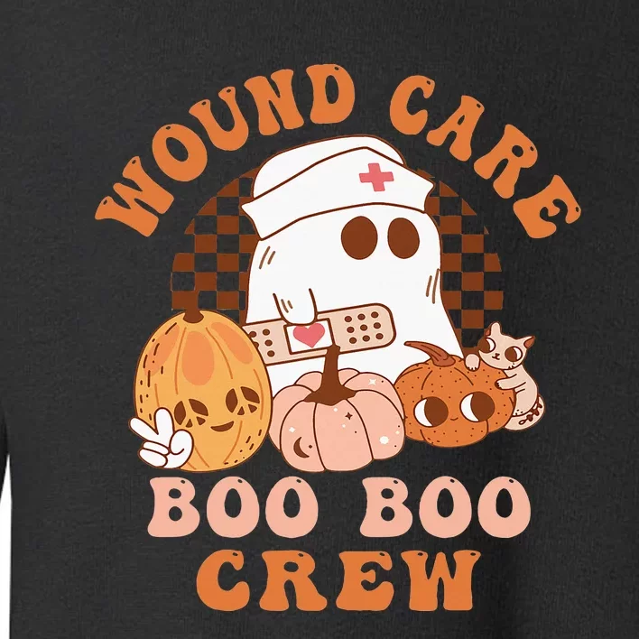 Wound Care Boo Boo Crew Funny Nurse Ghost Halloween Toddler Sweatshirt