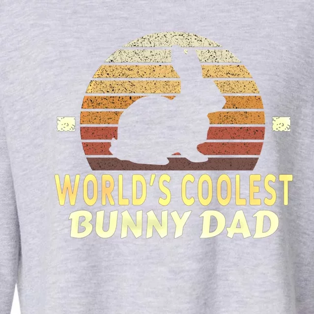 Worlds Coolest Bunny Dad Pet Cute Rabbit Great Gift Cropped Pullover Crew