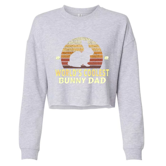 Worlds Coolest Bunny Dad Pet Cute Rabbit Great Gift Cropped Pullover Crew