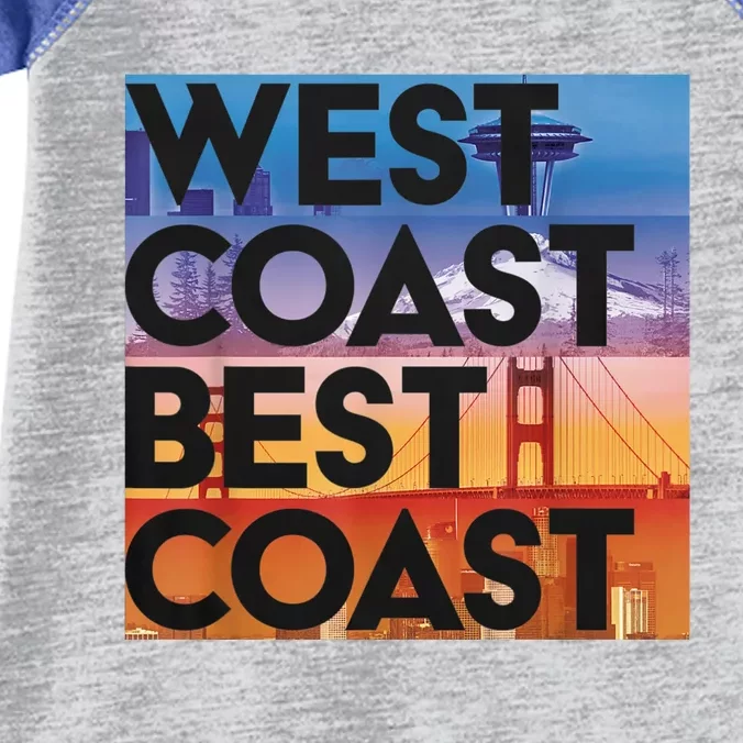 West Coast Best Coast Infant Baby Jersey Bodysuit