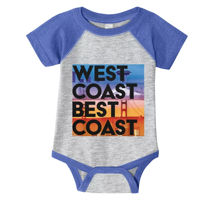 West Coast Best Coast Infant Baby Jersey Bodysuit