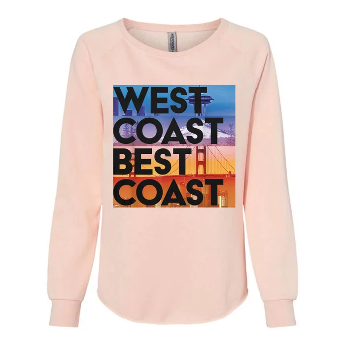 West Coast Best Coast Womens California Wash Sweatshirt