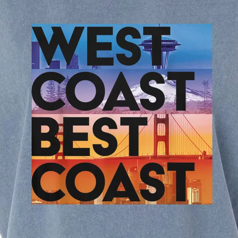 West Coast Best Coast Garment-Dyed Women's Muscle Tee