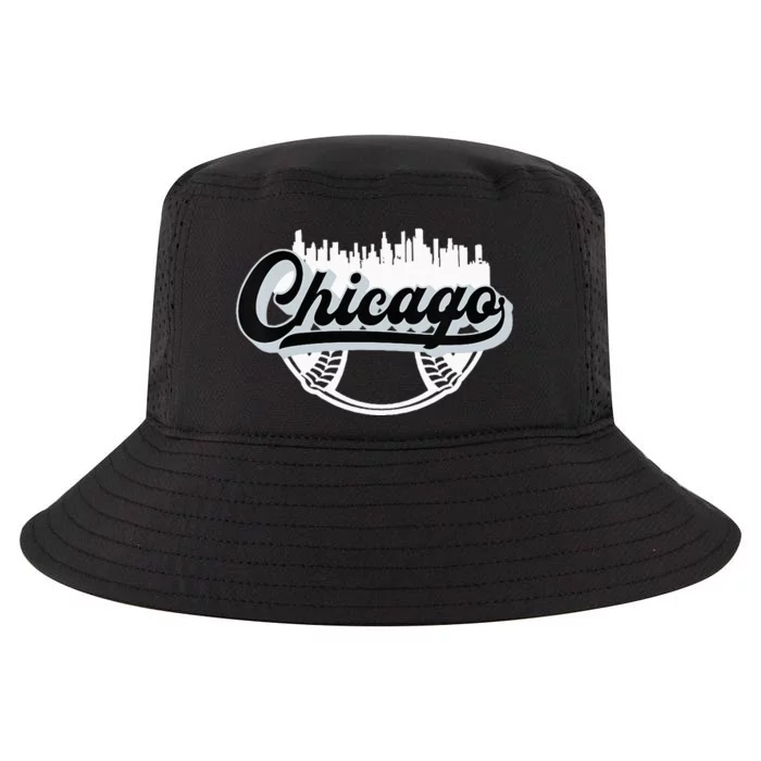 Womens Chicago Baseball Downtown City Skyline Fan Cool Comfort Performance Bucket Hat