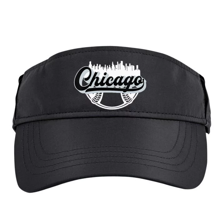 Womens Chicago Baseball Downtown City Skyline Fan Adult Drive Performance Visor