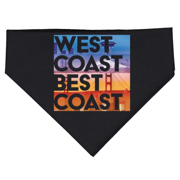 West Coast Best Coast | SEA/PO/SF/LA Graphic USA-Made Doggie Bandana