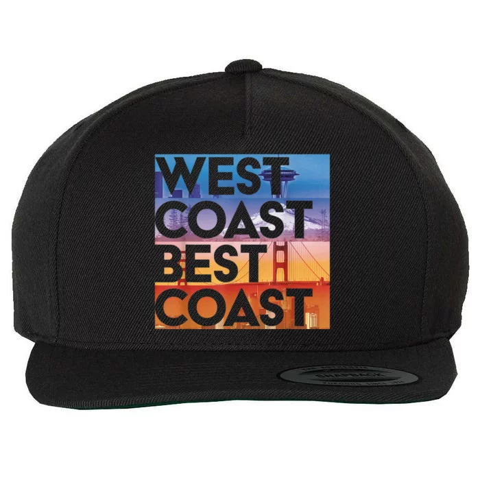 West Coast Best Coast | SEA/PO/SF/LA Graphic Wool Snapback Cap