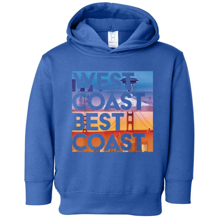 West Coast Best Coast | SEA/PO/SF/LA Graphic Toddler Hoodie