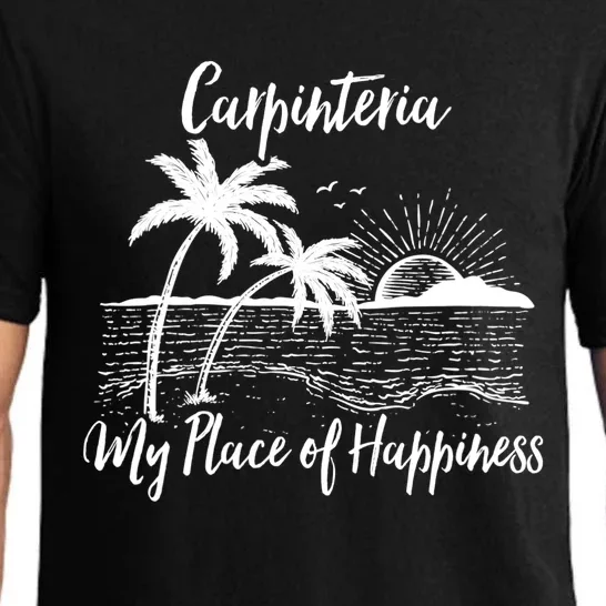 Wo California Beach My Place Of Happiness - Carpinteria Pajama Set