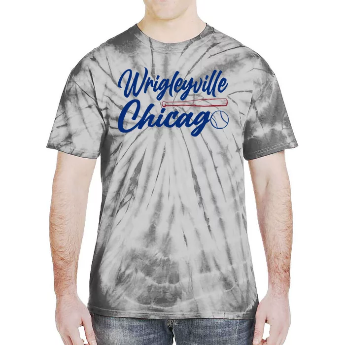 Wrigleyville Chicago Baseball American Tie-Dye T-Shirt