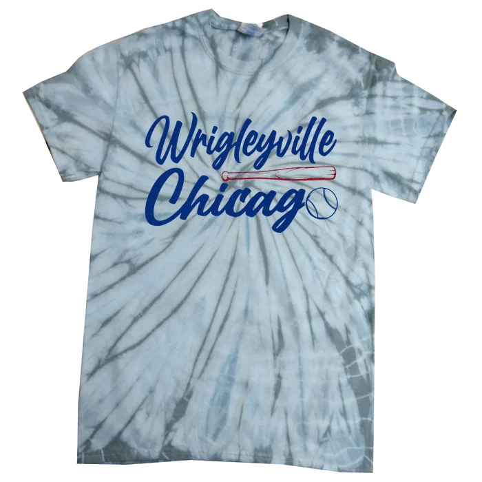 Wrigleyville Chicago Baseball American Tie-Dye T-Shirt