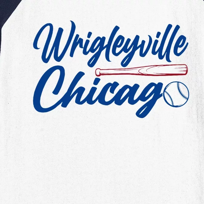 Wrigleyville Chicago Baseball American Baseball Sleeve Shirt