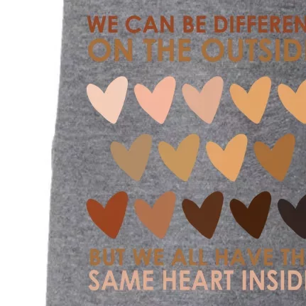 We Can Be Different On The Outside But We All Have The Same Heart Black History Doggie 3-End Fleece Hoodie