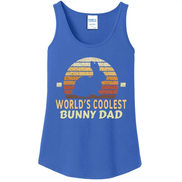 Worlds Coolest Bunny Dad Pet Cute Rabbit Gift Ladies Essential Tank