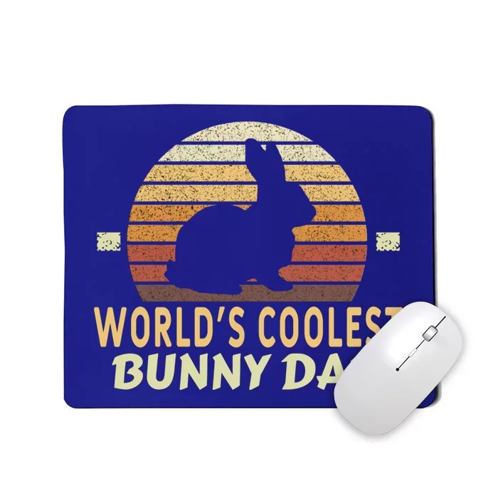 Worlds Coolest Bunny Dad Pet Cute Rabbit Gift Mousepad