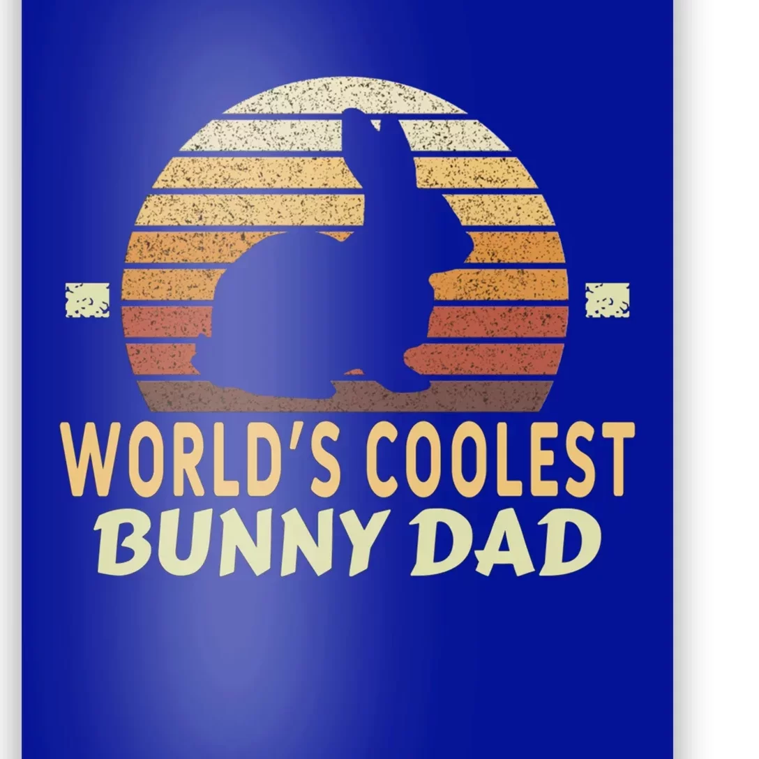 Worlds Coolest Bunny Dad Pet Cute Rabbit Gift Poster