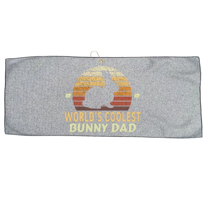 Worlds Coolest Bunny Dad Pet Cute Rabbit Gift Large Microfiber Waffle Golf Towel