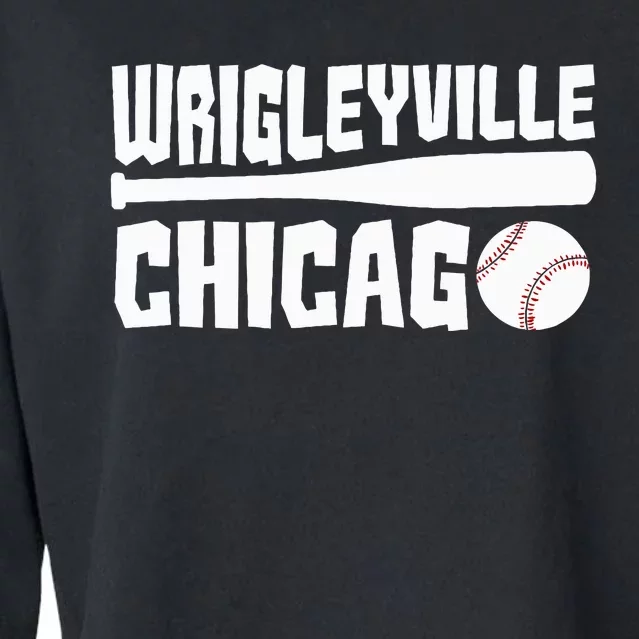 Wrigleyville Chicago Baseball American Cropped Pullover Crew