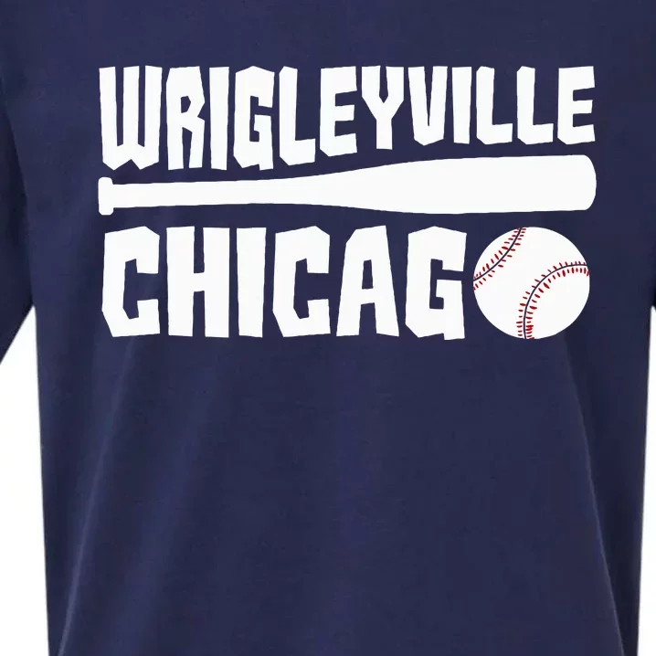 Wrigleyville Chicago Baseball American Sueded Cloud Jersey T-Shirt