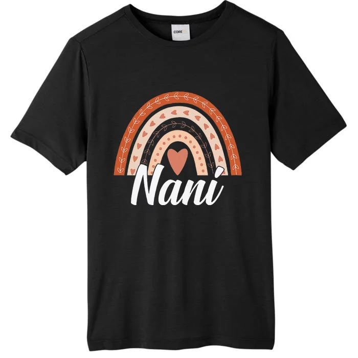 Womens Cute Boho Rainbow Nani Mother's Day Best Nani Mommy Grandma ChromaSoft Performance T-Shirt