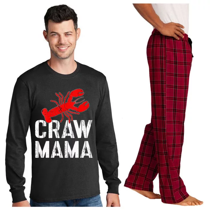 Womens Crawfish Boil Tee Funny Love Crayfish Craw Mama Crawfish Long Sleeve Pajama Set