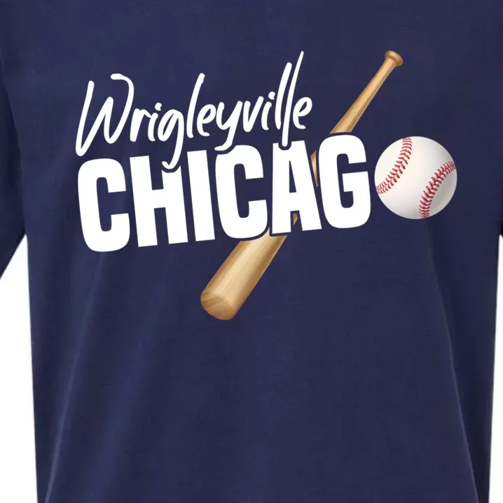 Wrigleyville Chicago Baseball American Sueded Cloud Jersey T-Shirt