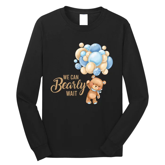 We Can Bearly Wait Gender Neutral Baby Shower Decorations Long Sleeve Shirt