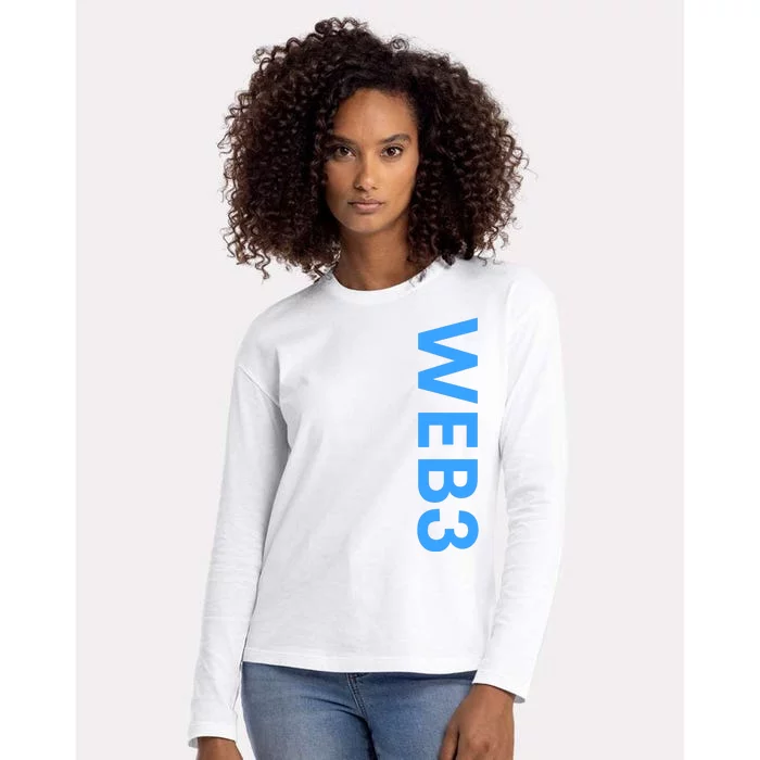 WEB3 Crypto Blockchain NFT Internet3.0 DeFi Metaverse Web3.0 Womens Cotton Relaxed Long Sleeve T-Shirt